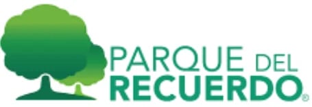 Parque del Recuerdo logo with stylized green tree and registered trademark symbol