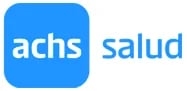 ACHS Salud logo with blue square icon and white text